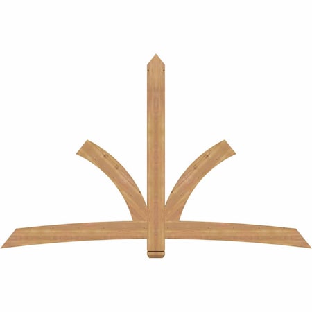 Ekena Millwork Davenport Timber Gable Bracket, Western Red Cedar, 96"W x 60"H x 1 1/2"D x 5 1/2"F, 15/12 Pitch GBW096X60X0206DAV00SWR